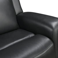 3 Seater Electric Leather/PVC Black Recliner