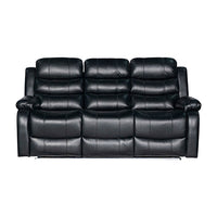 Chelsea 3R+1R+1R Seater Finest Leatherette Recliner Feature Console LED Light Ultra Cushioned