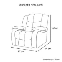 Chelsea 3R+1R+1R Seater Finest Leatherette Recliner Feature Console LED Light Ultra Cushioned