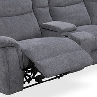 Large Sectional Corner Modular Lounge Suite in Fabric with Electric Recliner