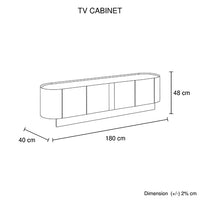 TV Cabinet MDF Board Melamine Interior Storage Entertainment Unit