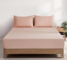 100% Vintage Washed Cotton Fitted Sheet Combo Set – 100% Natural Cotton, Ultra Soft & Breathable – Includes Fitted Sheet &...