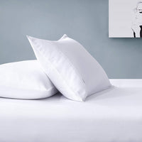 Bamboo Cotton Blend All Season Bedding Set - White - Single Size