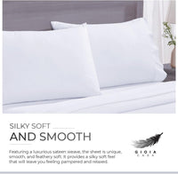 Bamboo Cotton Blend All Season Bedding Set - White - Single Size