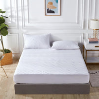 Gioia Casa 100% Ultra-Soft Cotton Quilted Anti-Microbial Mattress Cover Protector - Single Size