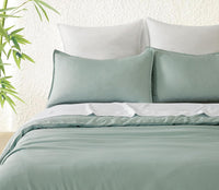 Bamboo Microfibre Quilt Cover Set - Sage Green - Single