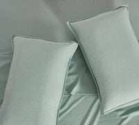 Bamboo Microfibre Quilt Cover Set - Sage Green - Single