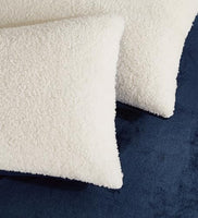 2-in-1 Teddy Sherpa Quilt Cover Set (Navy Blue, Single)