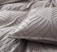 Tufted Ultra Soft Microfiber Quilt Cover Set - Single - Beige