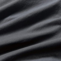 100% Cotton Vintage Washed Bed Quilt Cover Set - Charcoal - Single