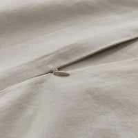 100% Cotton Vintage Washed Bed Quilt Cover Set  - Natural - Single