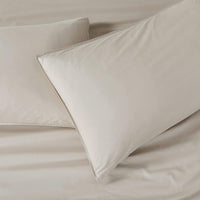 100% Cotton Vintage Washed Bed Quilt Cover Set  - Natural - Single