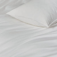 100% Cotton Vintage Washed Bed Quilt Cover Set - White - Single