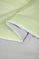 Ice Cooling Reversible Summer Comforter Blanket (Green and Grey, Single/Double)