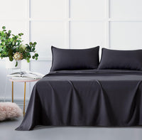 Bamboo Microfibre Sheet Set - Charcoal - Single