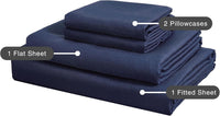 Bamboo Microfibre Sheet Set - Navy - Single