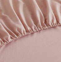 Vintage Washed Microfibre Sheet Set (Pink, Single)