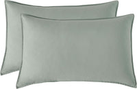 Vintage Washed Microfibre Sheet Set (Sage, Single)
