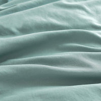 Vintage Washed Microfibre Sheet Set with 1 Pillowcase - Seafoam - Single