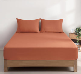 100% Vintage Washed Cotton Fitted Sheet Combo Set – 100% Natural Cotton, Ultra Soft & Breathable – Includes Fitted Sheet &...