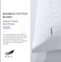 Bamboo Cotton Blend All Season Bedding Set - White - Double Size