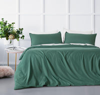 Bamboo Microfibre Quilt Cover Set - Green - Double