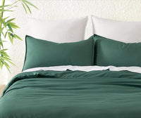 Bamboo Microfibre Quilt Cover Set - Green - Double