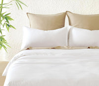 Bamboo Microfibre Quilt Cover Set - White - Double