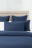 100% Premium Waffle Microfibre Quilt Cover Set (3Pcs) - Indigo - Double