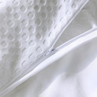 100% Premium Waffle Microfibre Quilt Cover Set (3Pcs) - White - Double