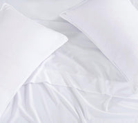 Vintage Washed Microfibre Quilt Cover Set (White, Double)