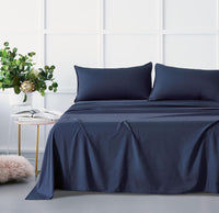 Bamboo Microfibre Sheet Set - Navy - Double