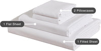 Bamboo Microfibre Sheet Set - White - Double