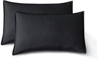 Vintage Washed Microfibre Sheet Set with 2 Pillowcases - Black - Double