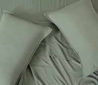 Vintage Washed Microfibre Sheet Set with 2 Pillowcases - Khaki Green - Double