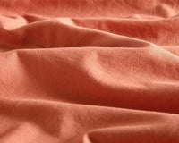 Vintage Washed Microfibre Sheet Set with 2 Pillowcases - Terracotta - Double