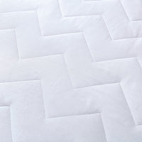 100% Ultra-Soft Cotton Quilted Anti-Microbial Mattress Cover Protector - White - Queen Size