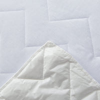 100% Ultra-Soft Cotton Quilted Anti-Microbial Mattress Cover Protector - White - Queen Size