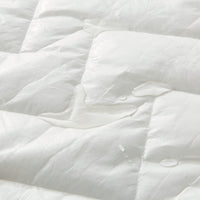 100% Ultra-Soft Cotton Quilted Anti-Microbial Mattress Cover Protector - White - Queen Size