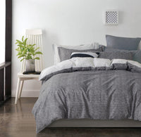 100% Cotton Reversible Quilt Cover Set - Gerry -  Queen Size