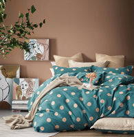 100% Cotton Reversible Quilt Cover Set - Hugo -  Queen Size