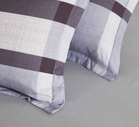 Print Microfibre Quilt Cover Set - Ultra Soft with Zipper Closure (Stanley, Queen Size)