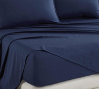 Bamboo Microfibre Sheet Set - Navy - Queen