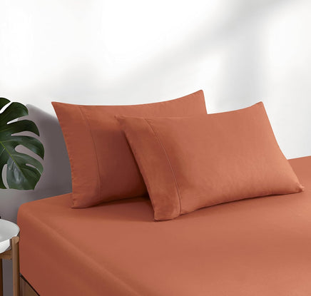 100% Vintage Washed Cotton Fitted Sheet Combo Set – 100% Natural Cotton, Ultra Soft & Breathable – Includes Fitted Sheet &...