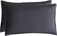 Bamboo Microfibre Quilt Cover Set - Charcoal - King