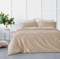 Bamboo Microfibre Quilt Cover Set - Linen - King