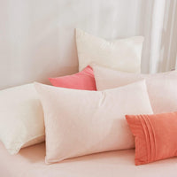 100% Jersey Cotton Quilt Cover Set - Pink - King