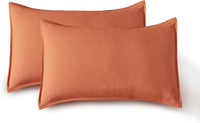 Vintage Washed Microfibre Sheet Set with 2 Pillowcases - Terracotta - King