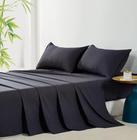 Bamboo Microfibre Sheet Set - Charcoal - King Single