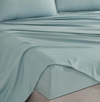 Vintage Washed Microfibre Sheet Set with 1 Pillowcase - Seafoam - King Single